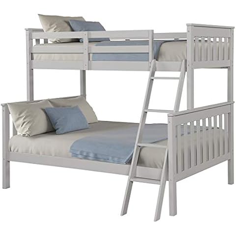 Angel Line Brandon Twin Over Full Bunk Bed-Gray Cover