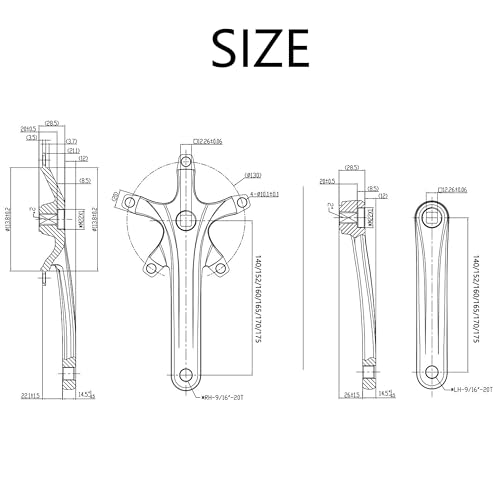 Manivelle universelle pour vélo de route ou VTT en remplacement - 6