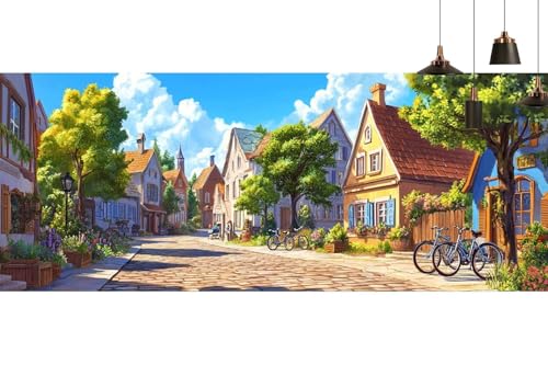 Diamond Painting Ville paysage pour adulte et enfant - Kit complet broderie 5D 30x90cm M98 - 2