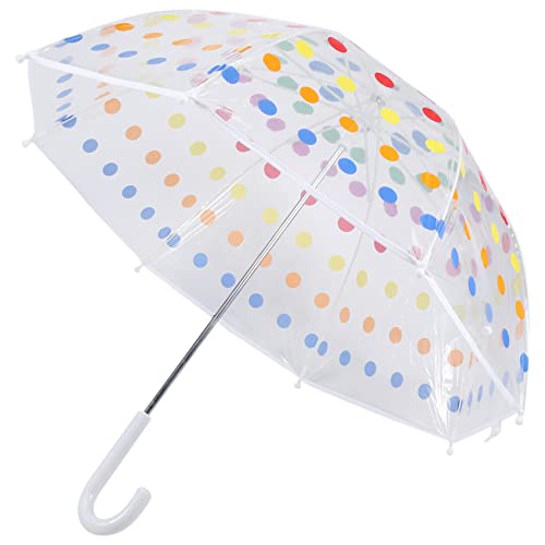 Parapluie transparent anti-vent à longue poignée pour toute la famille