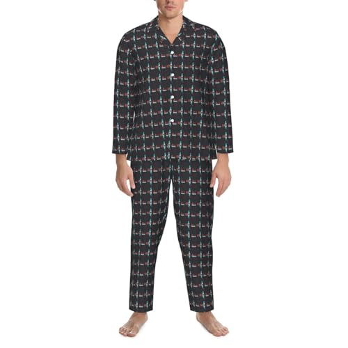 Pyjama homme deux pièces à manches longues imprimé flèches aux finitions premium