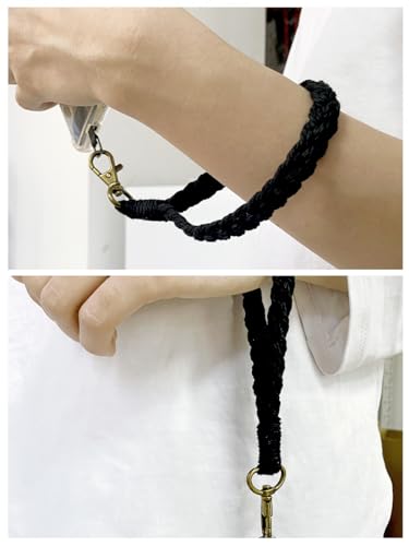 Boho Macrame Phone Wrist Strap, Cell Phone Lanyard with Tether Tab, Purple - Photo 81 sur 85