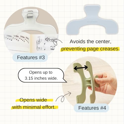 Sun-Star Versatile Crown Page Holder Clip - Ideal for Notebooks, Textbooks, Sheet Music and Maps, Smokey Soda S3623343 (Authentic Hologram for US and EU Only) 4.7 x 3.0 x 1.6 inches