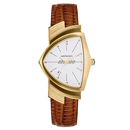 Hamilton Ventura H24301511 - Reloj de cuarzo con correa de cuero marrón