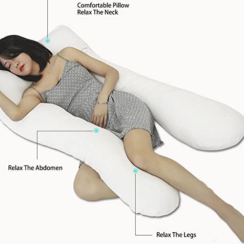 Almofada de gravidez, travesseiro de corpo em forma de U de algodão presente confortável para a famí