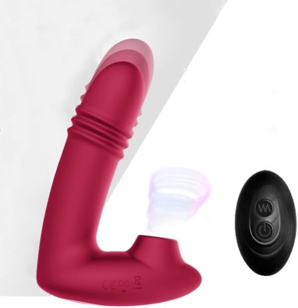 Vibrador portátil, consolador de punto G 2 en 1 con control remoto, vibrador de clítoris con 10 x 10 modos de succión y vibración, juguetes sexuales