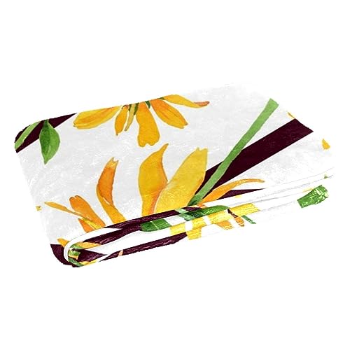 Couverture douce Rudbeckia Hirta plaid isolant thermique pour lit et camping