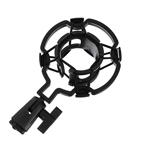 Toyvian マイクショックマウント ホルダー カラオケ Usb コンデンサーマウント ポップ フィルター アンプ マルチ ユニバーサルマウント 風 マイクロ 無線 波 プラスチック Black