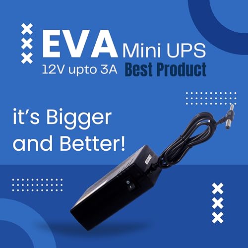 EVA Mini UPS for 2 Routers+ONU | Dual Output 12V + 12V | Uninterrupted Power Backup for All Brand Wi-Fi Router + ONU/Modem + Router Setup | 3-6... - Image 6