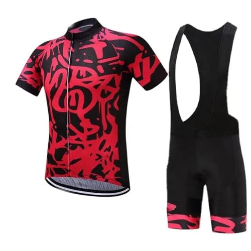 Ensemble de vêtements de cyclisme homme maillots de vélo de route short à bretelles 4XL