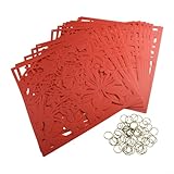 Set di 12 tende a pannello pensili, design cavo, divisorio per decorazione creativa d