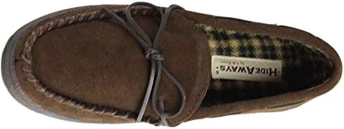 L.B. Evans mens Marion Moccassin slippers, Chocolate, 12 X-Wide US | Image 5