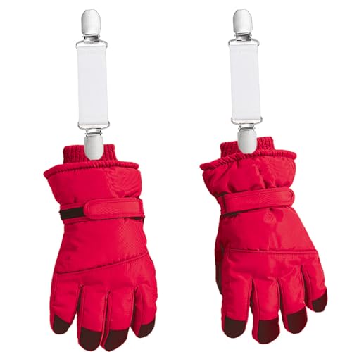 Winter Elastic Mitten Clip Stainless Steel Gloves Clips Elastic Hat Coat Clips for Infant Toddler Kids Baby Adults Dress Cinch String Sweater Cardigan Shawl Dress Attachment Straps2