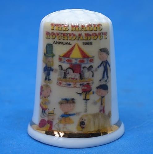 Birchcroft Porcelain China Thimble - Magic Roundabout - Dome Gift Box