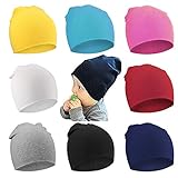 DRESHOW BQUBO 8 Pack Unisex Baby Beanie Hat Infant Toddler Kid Hats Baby Soft Cute Knit Cap Nursery Beanie