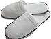 Price comparison product image 2 PAIRS SUPERSOFT CORAL FLEECE WHITE HOTEL SLIPPERS WITH GREY PIPING UNISEX SIZE 29CM