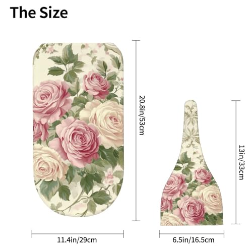 Image of Vintage Pink Rose Floral Swaddle Blanket with Beanie Hat Set Newborn Receiving Blankets Baby Swaddle Wrap Soft Swaddle Blankets for Baby Boys and Girls