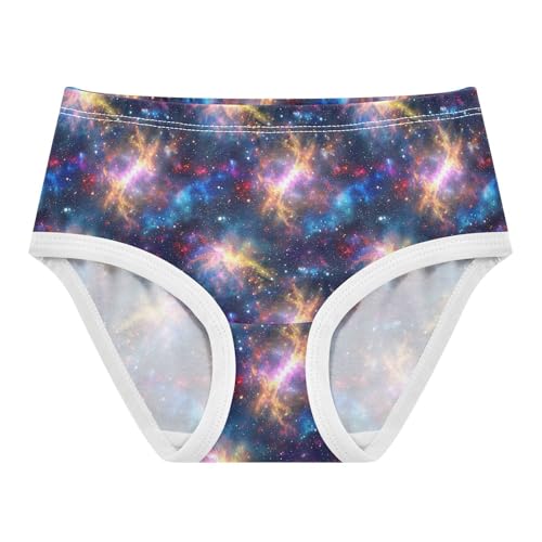 Joisal Vivid Nebula Galaxy Toddler Girls Underwear 2t Cotton Panties Little Girl Bright Briefs Kids Undies