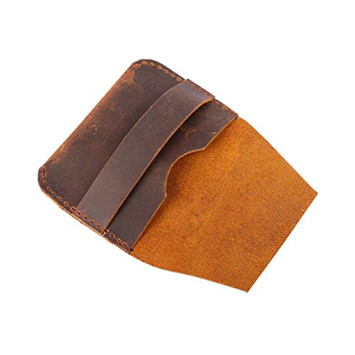 Jyos Genuine Leather Premium Quality Handmade Business Card Holder Case For Men And Women (Vintage Brown) #TOP1