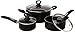 Mirro A797SA Get A Grip Aluminum Nonstick Cookware Set, 10-Piece, Black