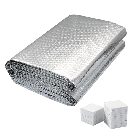 BeGrit Heizkörper Reflexionsfolie 3mm Dicke Heizkörperfolie 60cm x 3m Alu-Luftpolsterfolie Doppelseitige Aluminiumfolie für Dach Boden Decke Heizungsfolie Spart Energie Geld Heizung Isolierung Wand