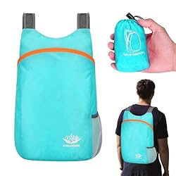Mochila plegable ultraligera,1 mochilas ultra lige...: Súper ligero: Ligero y de gran capacidad. Se pliega fácilmente en un bolso pequeño y cabe en la maleta, el bolso o el coche. No ocupa espacio, lo que lo hace ultraligero y práctico. Tejido resistente: Impermeable y resistente al desgarro. Cremallera ...