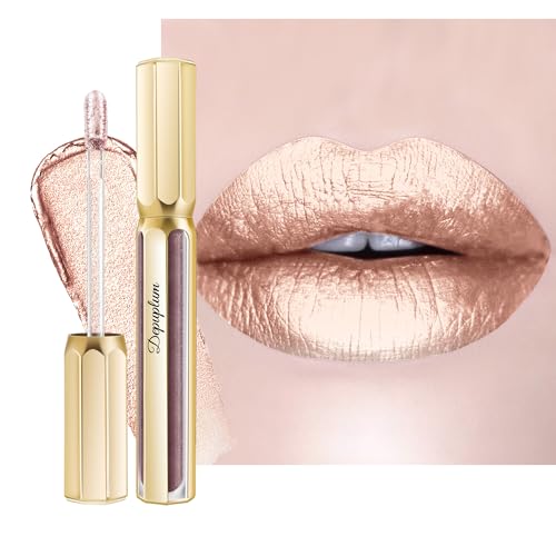 Image of Depuplum Silver Lipsticks for Women Metallic Glitter Lipstick Long Lasting