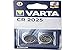 Produktbild TORRO Runde Batterie Lithium 3V CR2025 Varta - Blasen von 2-6025101402