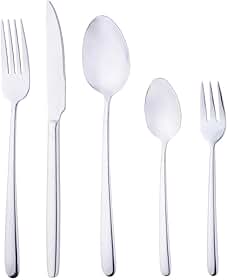 WOLFF Faqueiro de Aço Inox Viena 30 Peças - Mesa Posta - Itens Para Casa - Utensílios de Cozinha - Enxoval - Casamento - Decoração