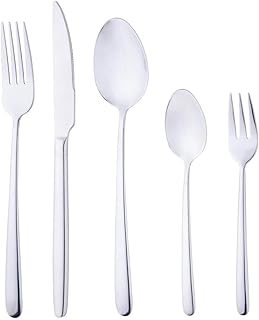 WOLFF Faqueiro de Aço Inox Viena 30 Peças - Mesa Posta - Itens Para Casa - Utensílios de Cozinha - Enxoval - Casamento - Decoração