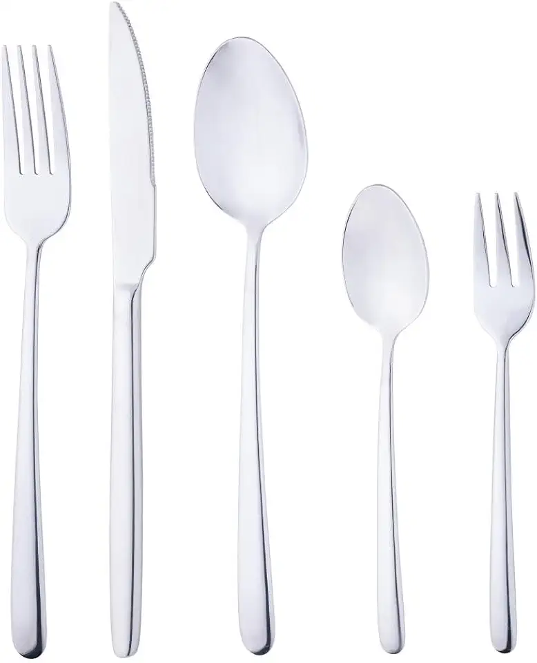 WOLFF Faqueiro de Aço Inox Viena 30 Peças - Mesa Posta - Itens Para Casa - Utensílios de Cozinha - Enxoval - Casamento - Decoração