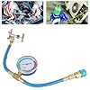 Zilimontt AC Charging Hose with Pressure Gauge for R134A Systems, Automotive Air Conditioner Recharge Tool Kit Compatible with Car A/C Units #3