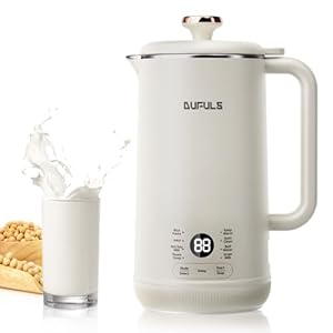 8 in 1 Nut Milk Maker, 40.58oz Soy Milk Maker with10 Blades, Automatic Almond Milk Machine for Homemade Plant-Based Milk, Oat, Soy, Dairy Free Beverages with Delay Start/Keep Warm/Self-Cleaning