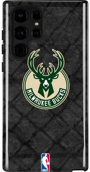 Skinit Pro Phone Case Compatible with Galaxy S22 Ultra - Officially Licensed NBA Milwaukee Bucks Standard - Green Design