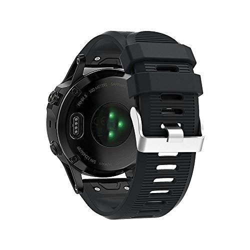 Correa de 26 mm para Garmin Fenix 5X de silicona estructural y alta resistencia 4