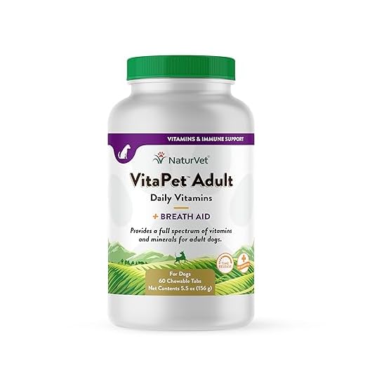 NaturVet VitaPet Adult Daily Vitamins with Breath Aid for Dogs - 60 Ct
