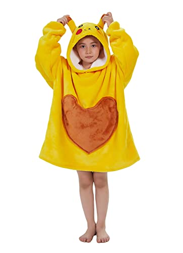 Jvjq Unisex Animal Wearable Hoodie Blanket,Snuggly Blanket With Sleeves, Comfy Warm Sweatshirt With Pocket,For Kids #TOP3