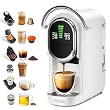 Cafelffe Machine à Café Multi-Capsules MK-609S 6 en 1, 7 tailles de tasse, machine expresso 19 bars, compatible avec les capsules NES Original/DG/ESE/K-Cup, le thé et le café moulu, 1450 W