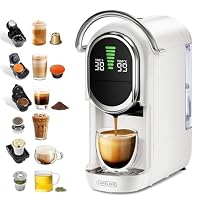 CAFELFFE MK-609S 6-in-1 Kapselkaffeemaschine, 7 Wassereinstellungen & Heiß-/Kaltbrühfunktion, 19 Bar Espressomaschine, kompatibel mit NES Original/DG/ESE/K-Cup-Kapseln/Tee/gemahlenem Kaffee, 1450 W – Ansicht 1