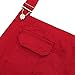 LONGBIDA Men's Denim Bib Overalls Fashion Slim Fit Jumpsuit with Pockets(Red,L)