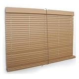 FRENO Y POLEA METÁLICOS Persiana Alicantina Enrollable A Medida de Madera Beige  Freno y Polea Metálicos  PERTONI TENDE (Alto 230cm x 140cm Ancho)