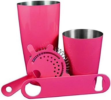 4 Piece Bar Set - Neon Pink