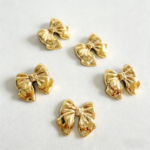 Imanes decorativos moño dorado para refrigerador 12 unidades miniatura 3