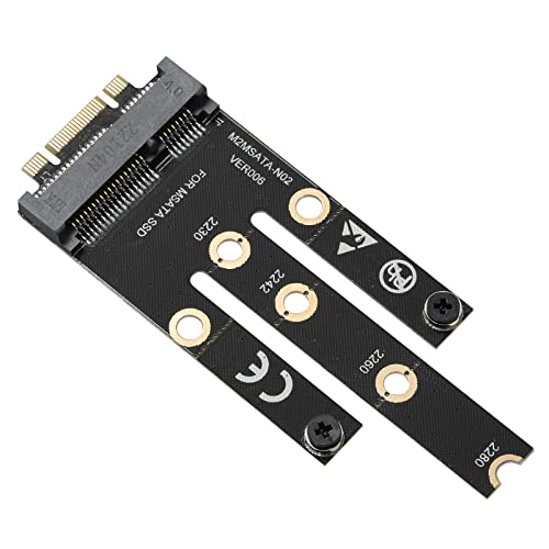 BEYIMEI Carte Adaptateur M.2 NGFF vers mSATA, Compatible avec la Carte mère PCI Express M.2 SATA3.0 B + M-Key, pour Ordinateurs Portables/de Bureau
