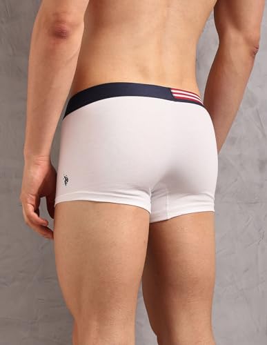 Image of U.S. Polo ASSN. Men's OET19 Striped Waistband Underwear Trunks - Pack of 2