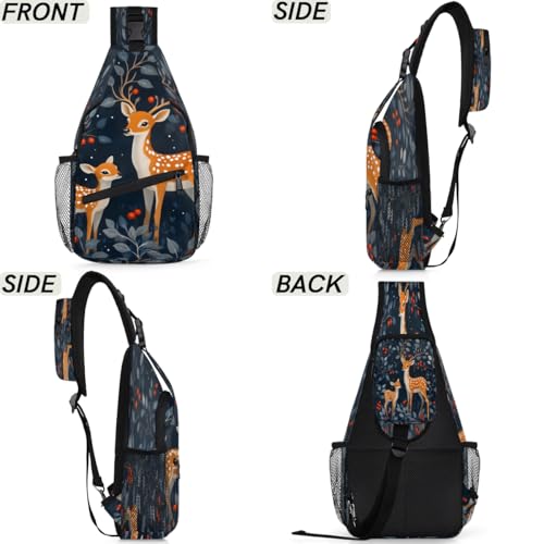 Bolso Sling para Mujeres y Hombres Elk Crossbody Unisex miniatura 6