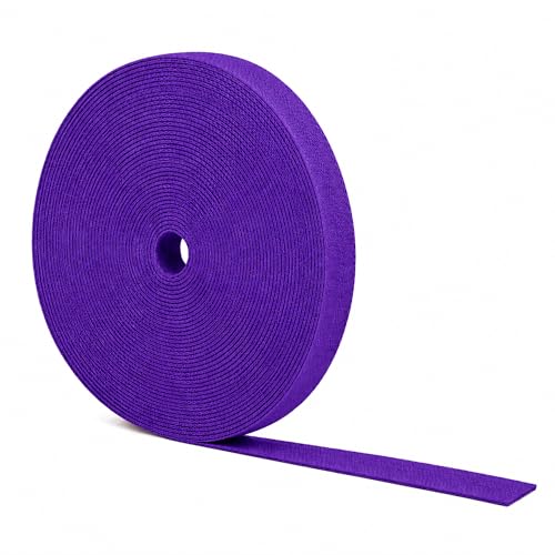 Mandala Crafts 3/8 Inch Wide Purple Cotton Twill Tape Ribbon, 50 YDs