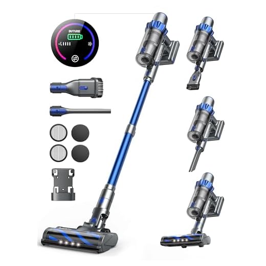 Buture Pro Akku Staubsauger, 38000PA/450W Staubsauger kabellos mit intelligentem Auto Modus, Farb Touchscreen, bis zu 55 MIN, Anti-Tangle Kabelloser Staubsauger für zu Hause, Akkusauger für Tierhaare