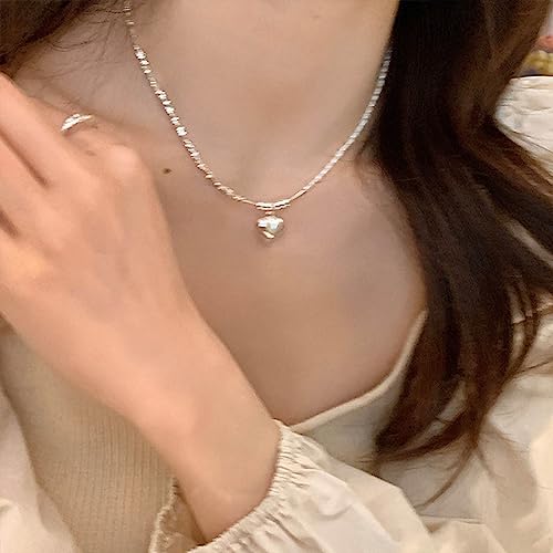 Collier cassé avec pendentif coeur résistant pour le cou