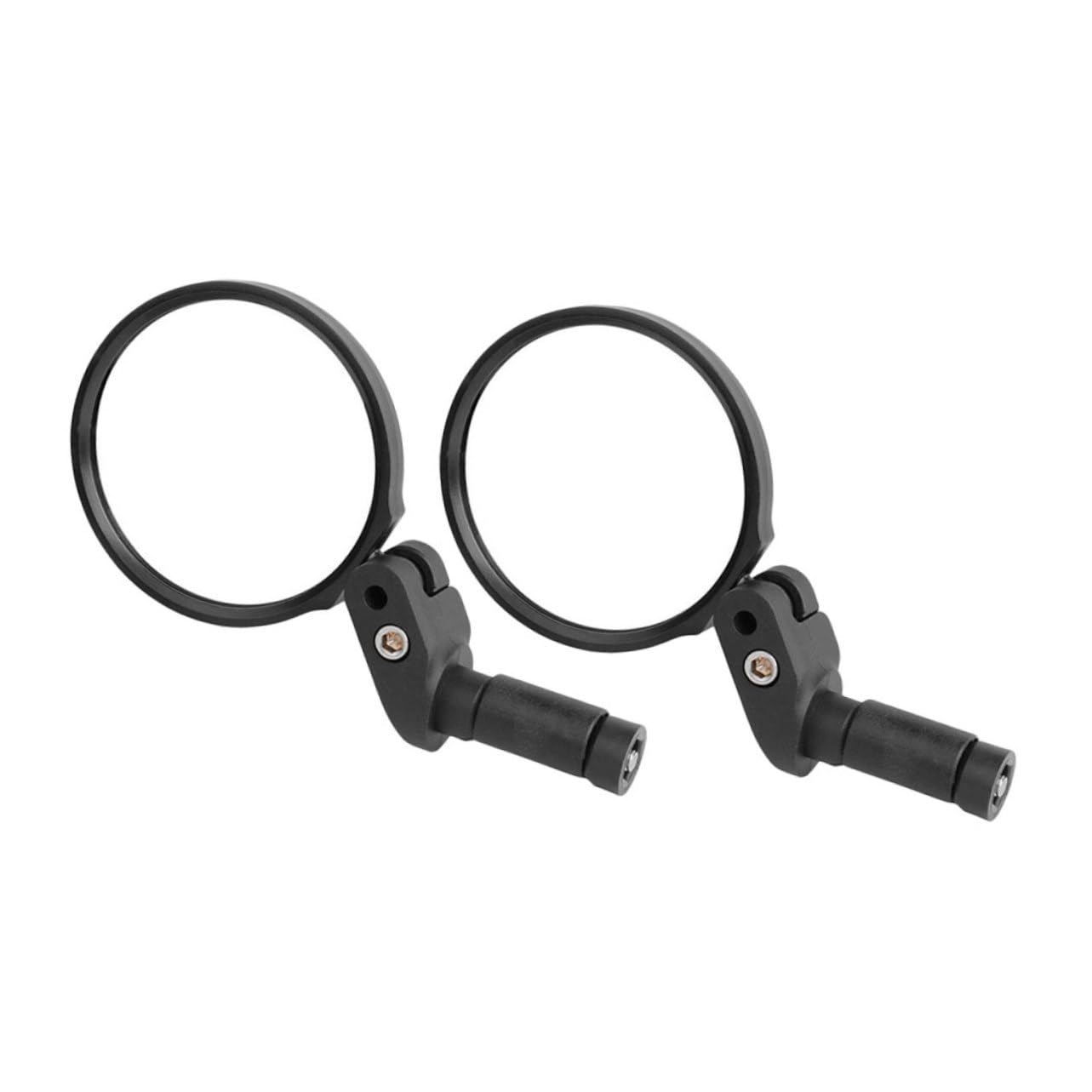 2 Rétroviseurs de Vélo Convexes Réglables pour Vtt et Vélo Électrique, en Plastique Acrylique Noir, Angle de Vue Ajustable, Sécurité